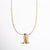 Casual Simple Style Solid Color Titanium Steel Plating Inlay Rhinestones 18k Gold Plated Pendant Necklace