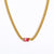 Casual Simple Style Square Stainless Steel Plating Three-dimensional Zircon 18k Gold Plated Pendant Necklace