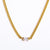 Casual Simple Style Square Stainless Steel Plating Three-dimensional Zircon 18k Gold Plated Pendant Necklace