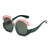 Casual Simple Style Streetwear Geometric Ac Oval Frame Full Frame Women's Sunglasses