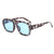 Casual Simple Style Streetwear Geometric Ac Square Full Frame Women's Sunglasses