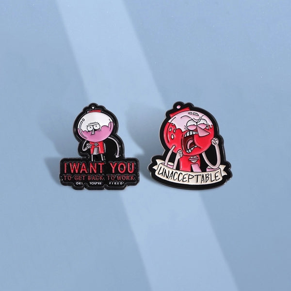 Casual Simple Style Streetwear Pin Cartoon Character Alloy Plating Unisex Brooches