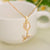 Casual Simple Style Tulip Titanium Steel Inlay Opal Zircon Pendant Necklace