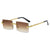 Casual Snake Ac Square Frameless Women's Sunglasses