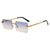 Casual Snake Ac Square Frameless Women's Sunglasses