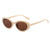 Casual Solid Color Ac Oval Frame Full Frame Women's Sunglasses