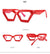 Casual Solid Color Ac Polygon Frameless Optical Glasses