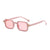 Casual Solid Color Ac Square Full Frame Women's Sunglasses