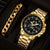 Casual Solid Color Buckle Quartz Men's Watches