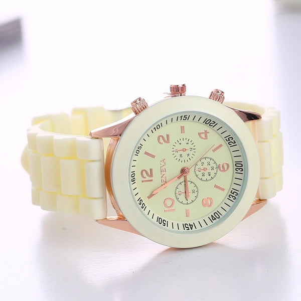 Casual Solid Color Buckle Quartz Women's Watches