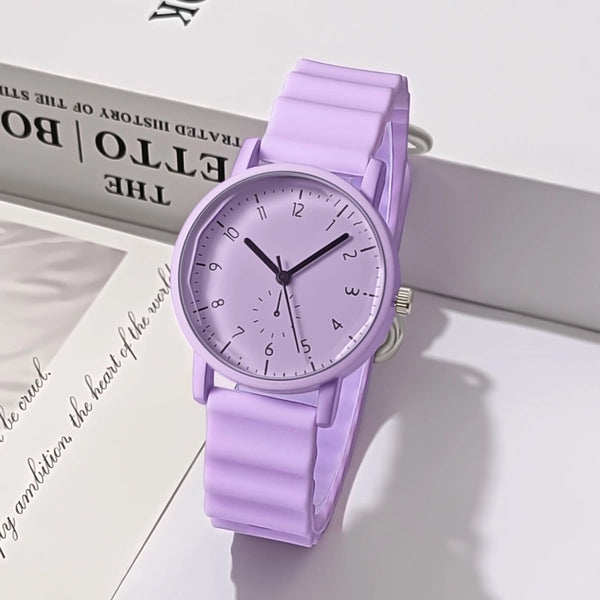 Casual Solid Color Buckle Quartz Women's Watches