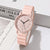 Casual Solid Color Buckle Quartz Women's Watches