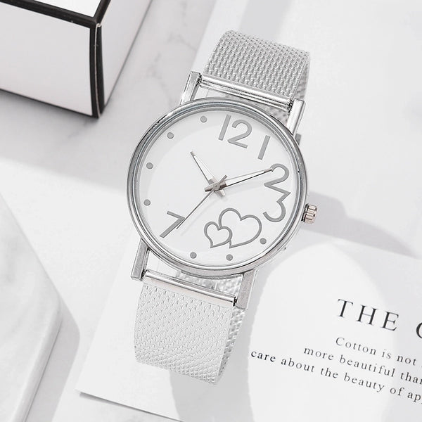 Casual Solid Color Buckle Quartz Women's Watches