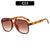 Casual Solid Color Leopard Ac Round Frame Full Frame Women's Sunglasses