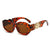 Casual Solid Color Oval Frame Inlay Full Frame Women's Sunglasses