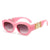 Casual Solid Color Oval Frame Inlay Full Frame Women's Sunglasses