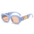 Casual Solid Color Oval Frame Inlay Full Frame Women's Sunglasses