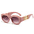 Casual Solid Color Oval Frame Inlay Full Frame Women's Sunglasses