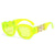 Casual Solid Color Oval Frame Inlay Full Frame Women's Sunglasses