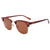 Casual Solid Color Pc Oval Frame Half Frame Men's Sunglasses