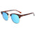 Casual Solid Color Pc Oval Frame Half Frame Men's Sunglasses