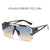 Casual Solid Color Pc Square Half Frame Glasses