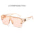 Casual Solid Color Pc Square Half Frame Glasses