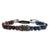 Casual Streetwear Crown Rope Tiger Eye Inlay Zircon Men's Bracelets