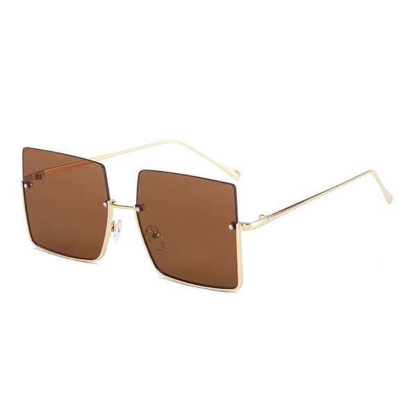 Casual Streetwear Geometric Pc Square Half Frame Glasses