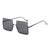 Casual Streetwear Geometric Pc Square Half Frame Glasses