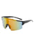 Casual Streetwear Geometric Pc Uv Protection Polygon Sport Biker Half Frame Clips Glasses