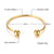 Casual Streetwear Geometric Stainless Steel Plating 18k Gold Plated Bangle