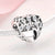 Casual Streetwear Heart Shape Zircon Sterling Silver Wholesale Jewelry Accessories