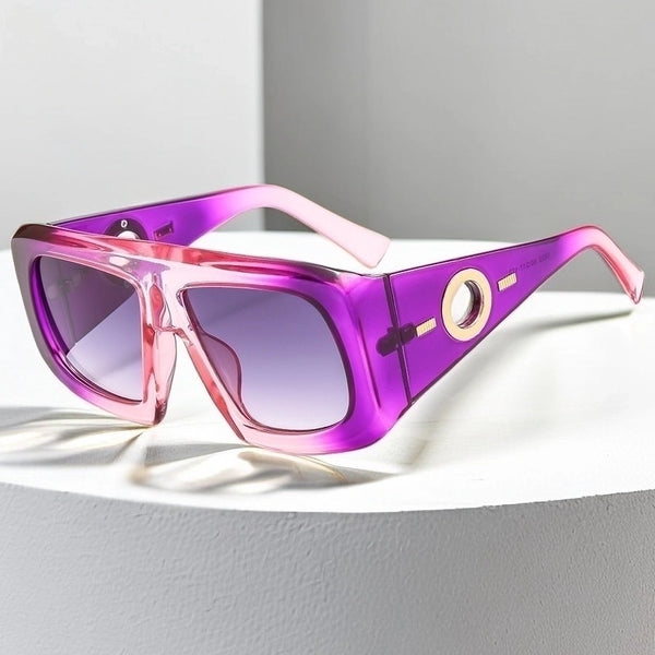 Casual Style Elegant Basic Color Block Pc Square Full Frame Women's Sunglasses