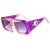 Casual Style Elegant Basic Color Block Pc Square Full Frame Women's Sunglasses