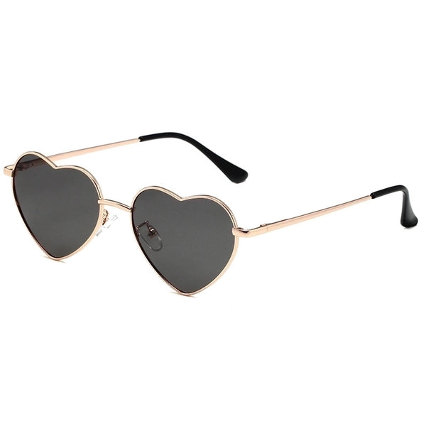 Casual Vacation Heart Shape Tac Special-shaped Mirror Full Frame Women's Sunglasses