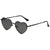 Casual Vacation Heart Shape Tac Special-shaped Mirror Full Frame Women's Sunglasses