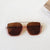 Casual Vacation Solid Color Pc Resin Square Half Frame Women's Sunglasses