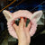 Cat Ears Hair Band Hair Band Korean Plush Internet Celebrity Rabbit Ear Hair Accessories Bow  Face Wash Hair Band