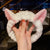 Cat Ears Hair Band Hair Band Korean Plush Internet Celebrity Rabbit Ear Hair Accessories Bow  Face Wash Hair Band