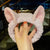 Cat Ears Hair Band Hair Band Korean Plush Internet Celebrity Rabbit Ear Hair Accessories Bow  Face Wash Hair Band