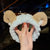 Cat Ears Hair Band Hair Band Korean Plush Internet Celebrity Rabbit Ear Hair Accessories Bow  Face Wash Hair Band