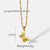 Chic Metal Butterfly Pendant 18k Gold Plated Stainless Steel Necklace