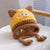 Children Unisex Cartoon Style Cute Bear Embroidery Wool Cap