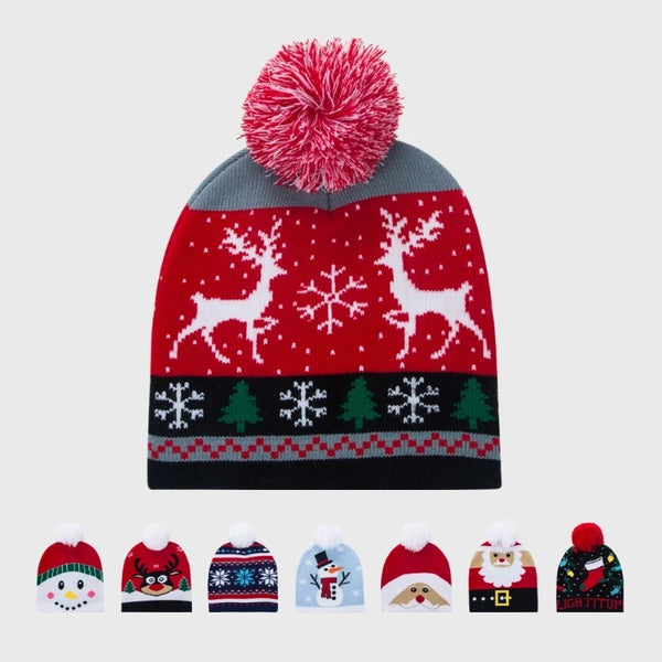 Children Unisex Cute Santa Claus Elk Wool Cap