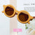 Children Unisex Cute Solid Color Pc Round Frame Sunglasses