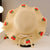 Children Unisex Cute Sweet Flower Flowers Ruffles Straw Hat