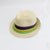 Children Unisex Fashion Color Block Crimping Straw Hat