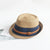 Children Unisex Fashion Color Block Crimping Straw Hat