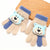 Children's Gloves Winter Warm Princess Girl Child Five Finger Warm Fleece-lined Toddler Cute Boys And Girls Baby Wool